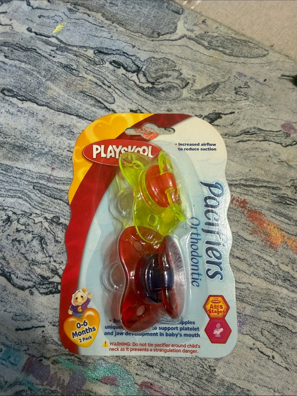 2-Pack Orthodontic Pacifiers - Green & Red